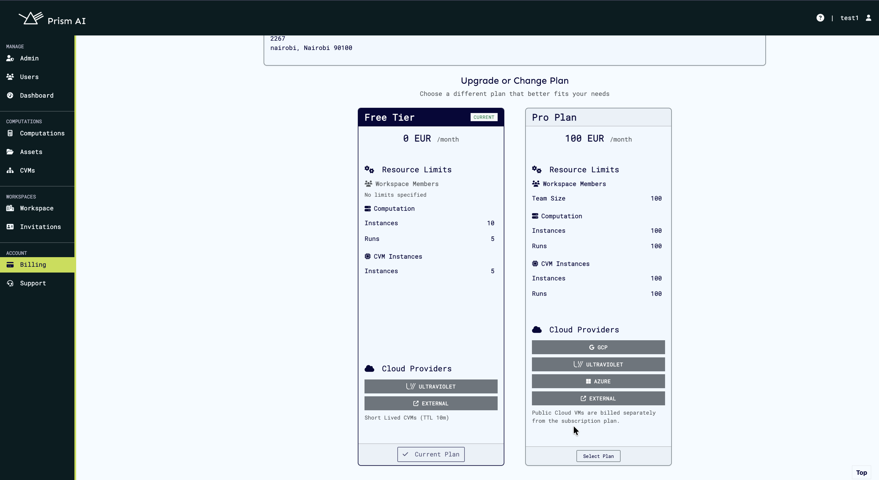 Billing plans